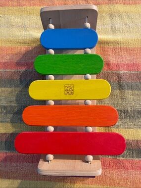 Colorful Wooden Xylophone - Blue, Green, Yellow, Orange, Red